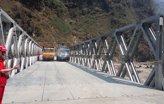 尼泊尔55米双车道GW D型永久桥